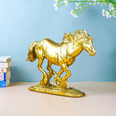 Golden Galloping Horse Figurine